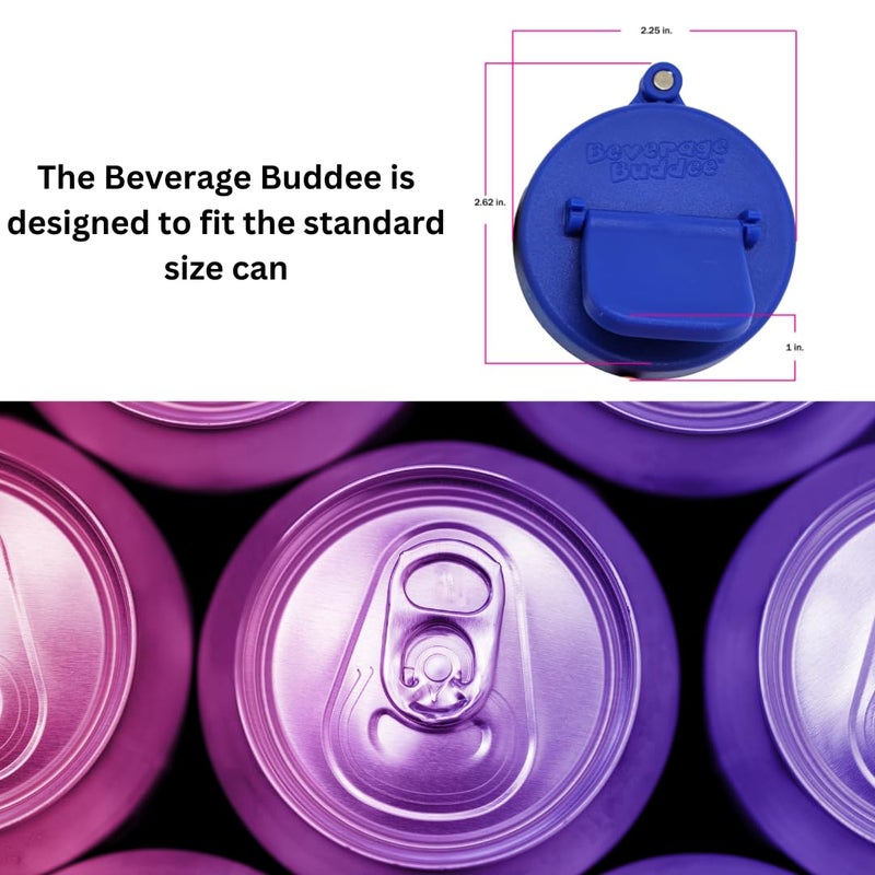 Beverage Buddee Can Cover - Can Cover For Standard Size Soda/Beer/Energy Drink Cans - Made In The USA - BPA-PCB Free - Assort Colors - (Magnet - 12 Pack) - Image 2